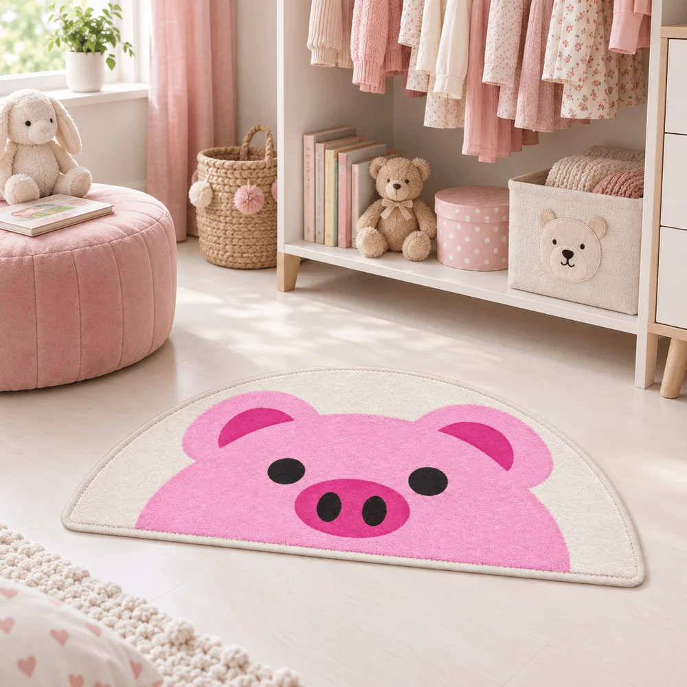 Soft Rug Nursery - Tappeto semicircolare con simpatico motivo a