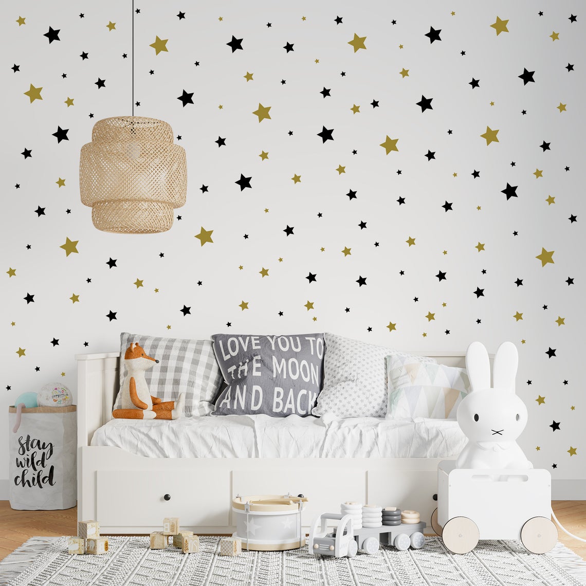 Baby Nursery Panelling - Cartoon 65 pezzi adesivo da parete