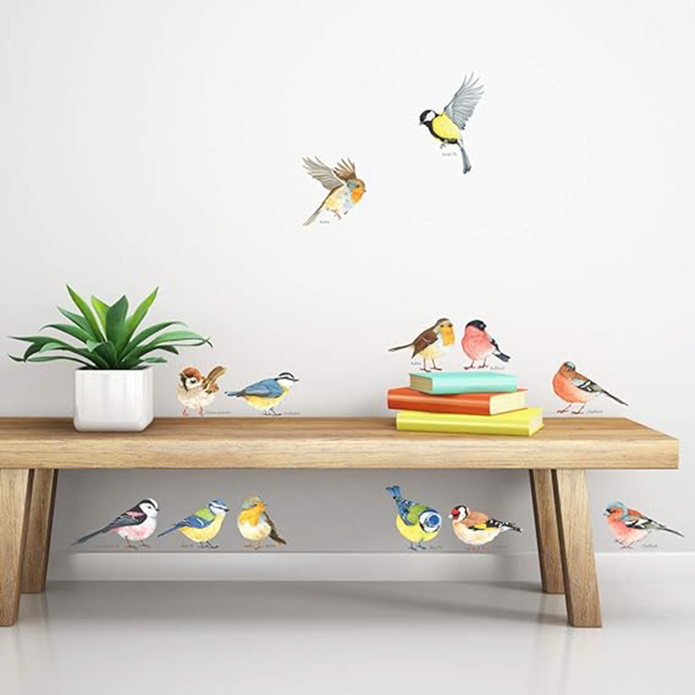 Baby Nursery Panelling - 13 pezzi adesivi murali uccelli piccoli