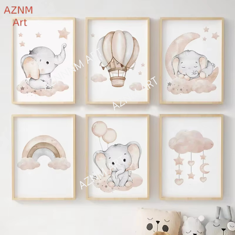 Poster con elefante, palloncin - Baby Nursery Prints recensione e prezzo