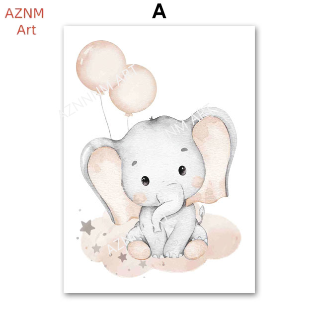 Poster con elefante, palloncin - Baby Nursery Prints recensione e prezzo