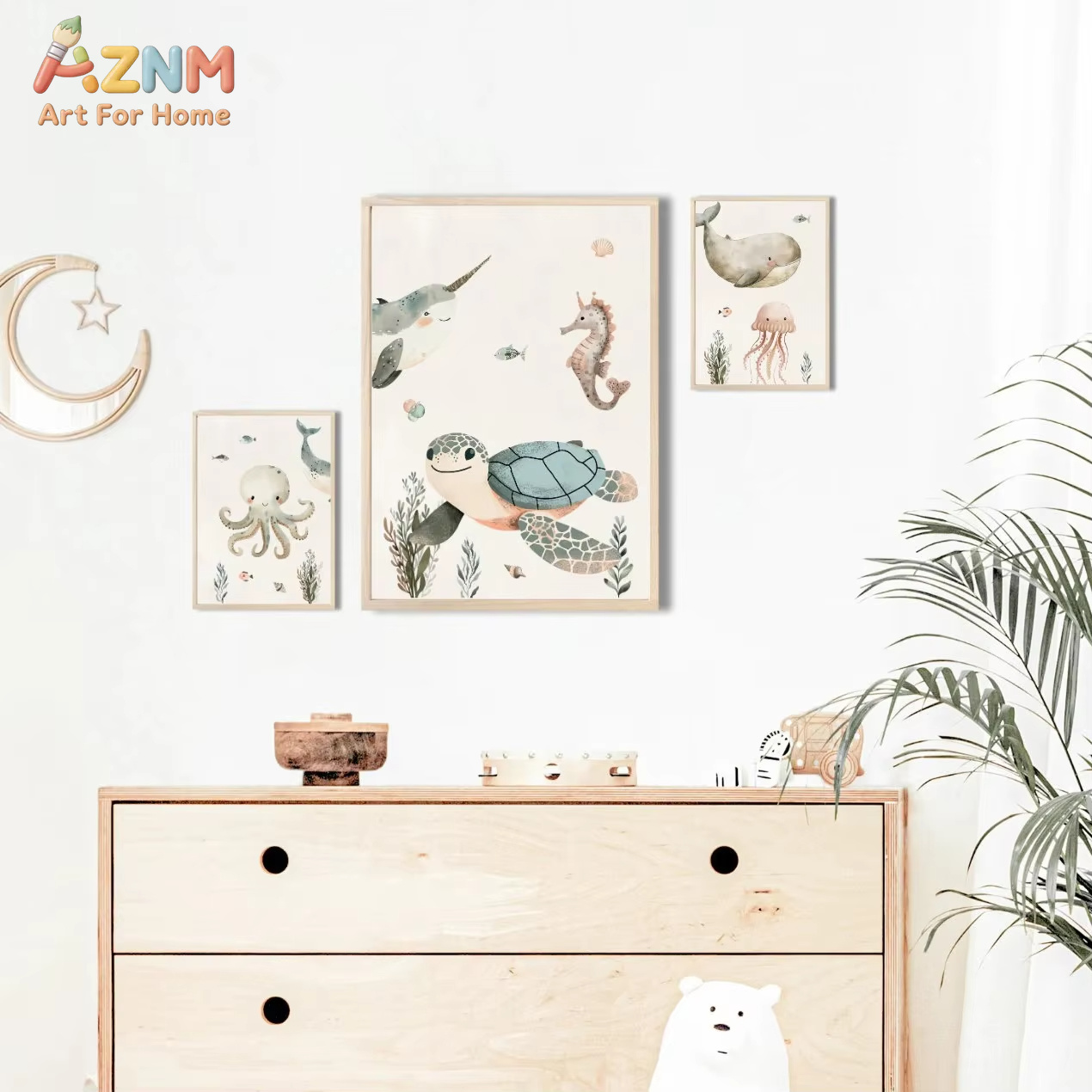 AZNM Quadro su tela con animal - Baby Nursery Prints recensione e prezzo