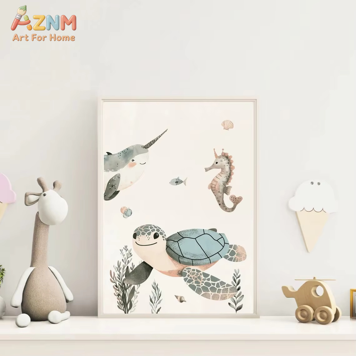 AZNM Quadro su tela con animal - Baby Nursery Prints recensione e prezzo