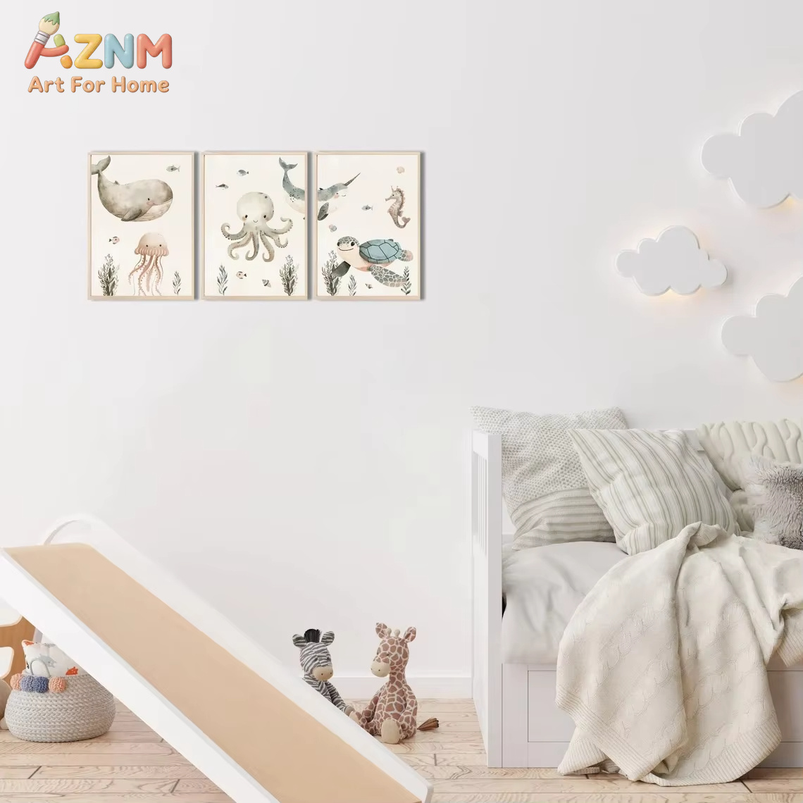 AZNM Quadro su tela con animal - Baby Nursery Prints recensione e prezzo