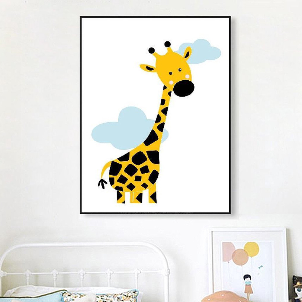 Cartoon Animal poster Yellow L - Baby Nursery Yellow Walls recensione e prezzo