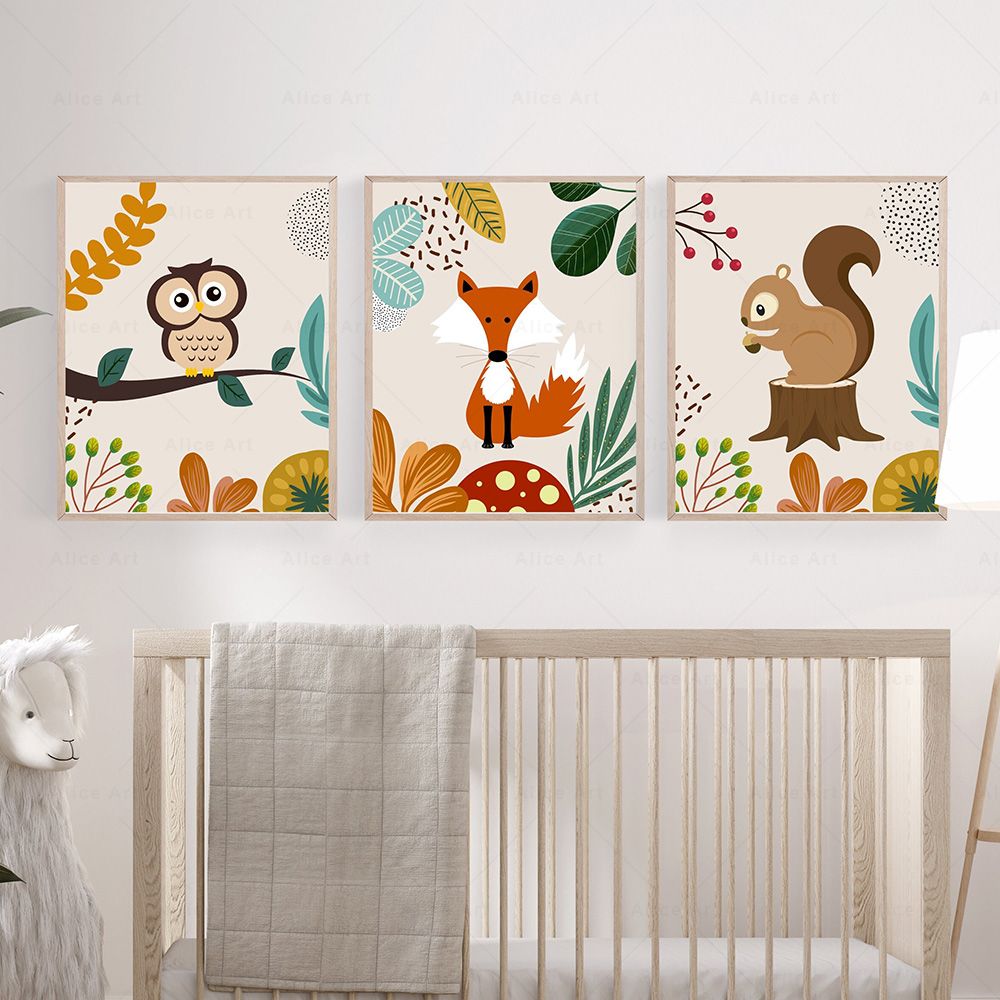 Poster Boho con Scimmie, Leoni - Baby Nursery Prints recensione e prezzo