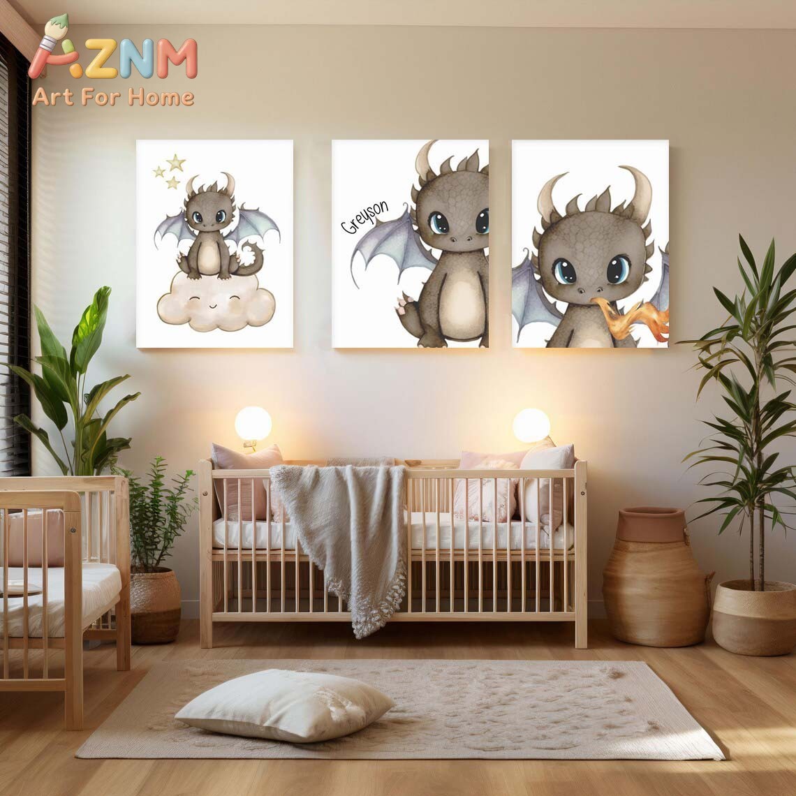 AZNM Dipinto su Tela con Simpa - Baby Nursery Prints recensione e prezzo