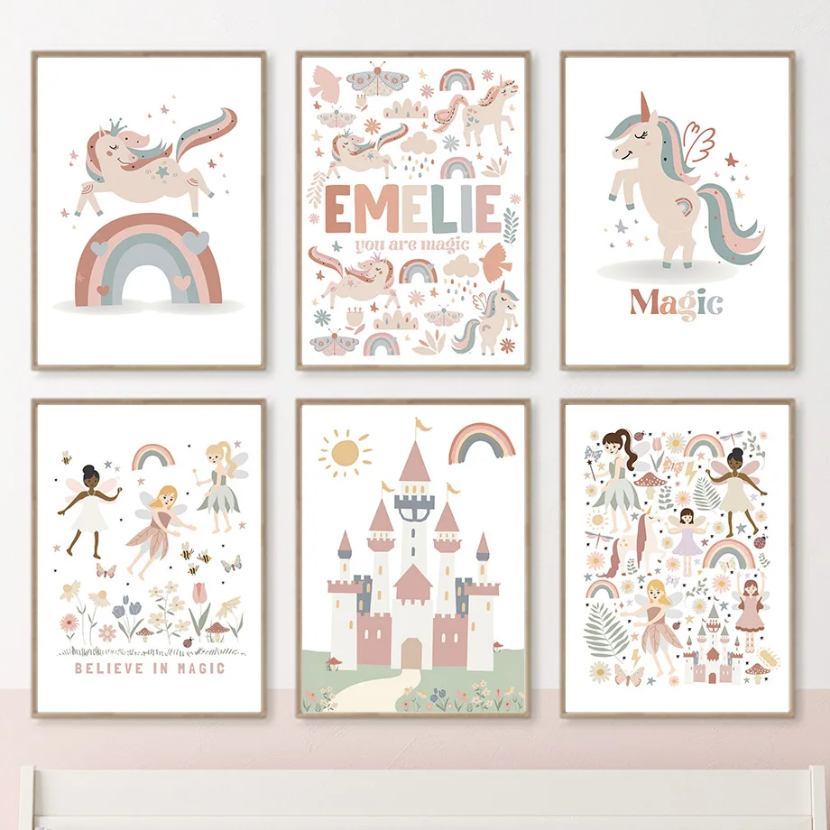 Ragazza carina, castello a for - Baby Unicorn Nursery recensione e prezzo
