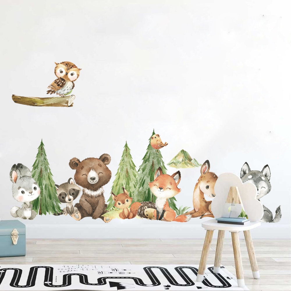 Cartoon Acquerello Foresta Ani - Baby Nursery Panelling recensione e prezzo