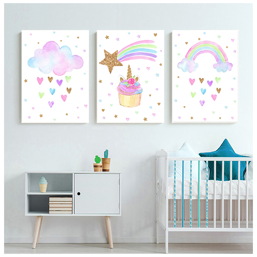 Stampe d'arte da parete con un - Baby Unicorn Nursery recensione e prezzo
