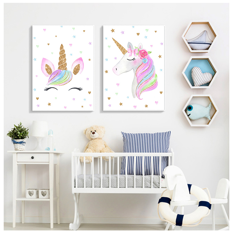 Stampe d'arte da parete con un - Baby Unicorn Nursery recensione e prezzo