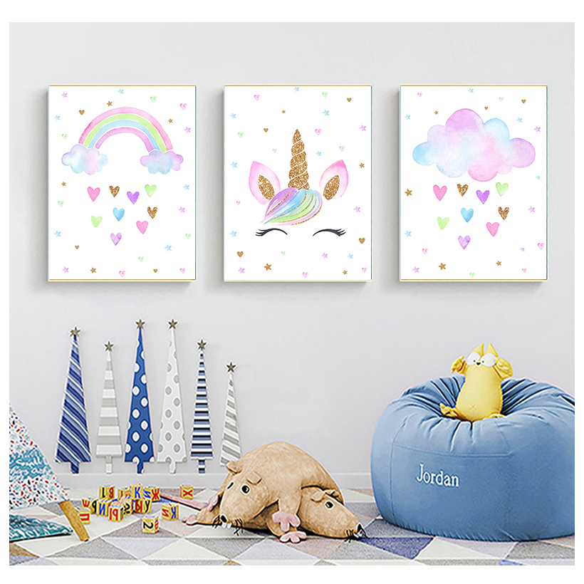 Stampe d'arte da parete con un - Baby Unicorn Nursery recensione e prezzo