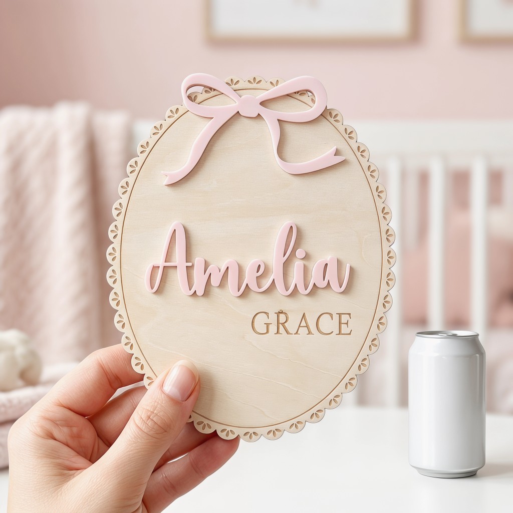 1 Pezzo Targa in Legno Persona - Baby Nursery Decor recensione e prezzo