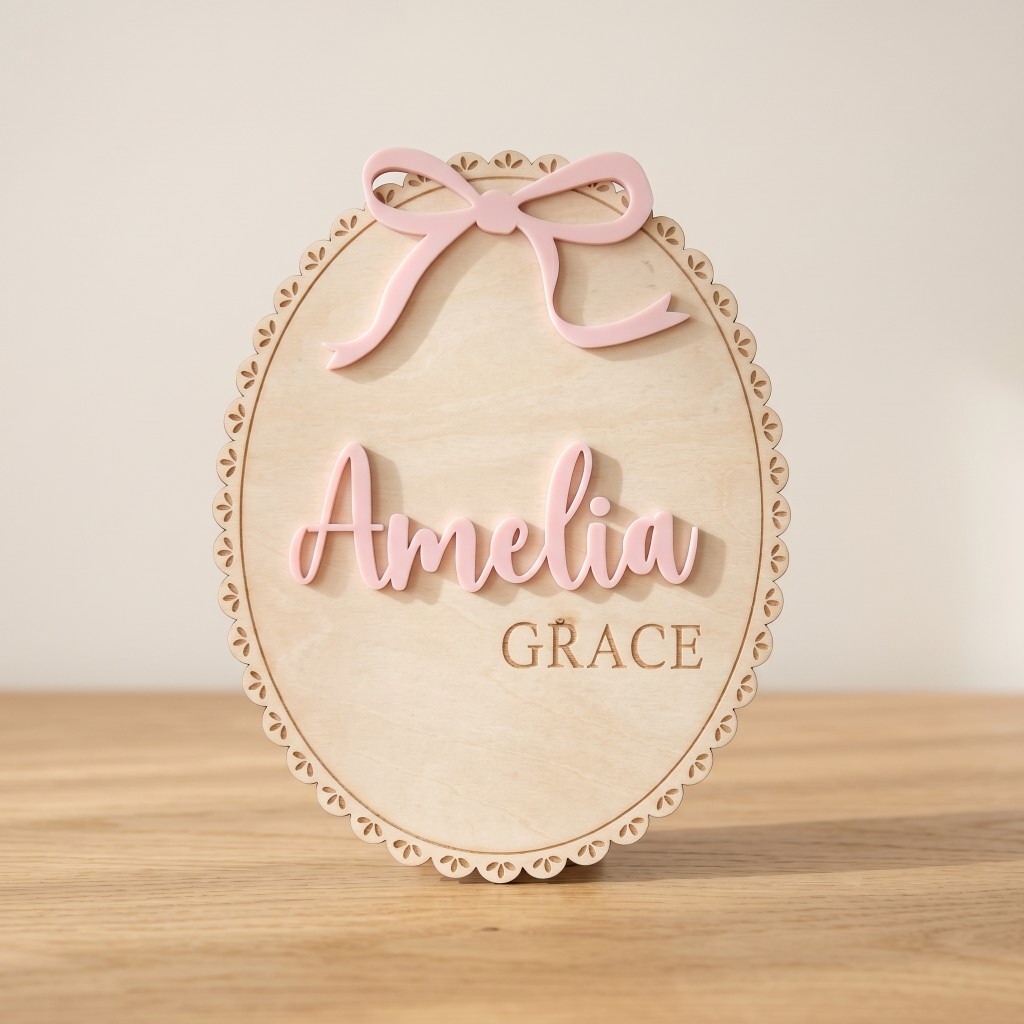 1 Pezzo Targa in Legno Persona - Baby Nursery Decor recensione e prezzo