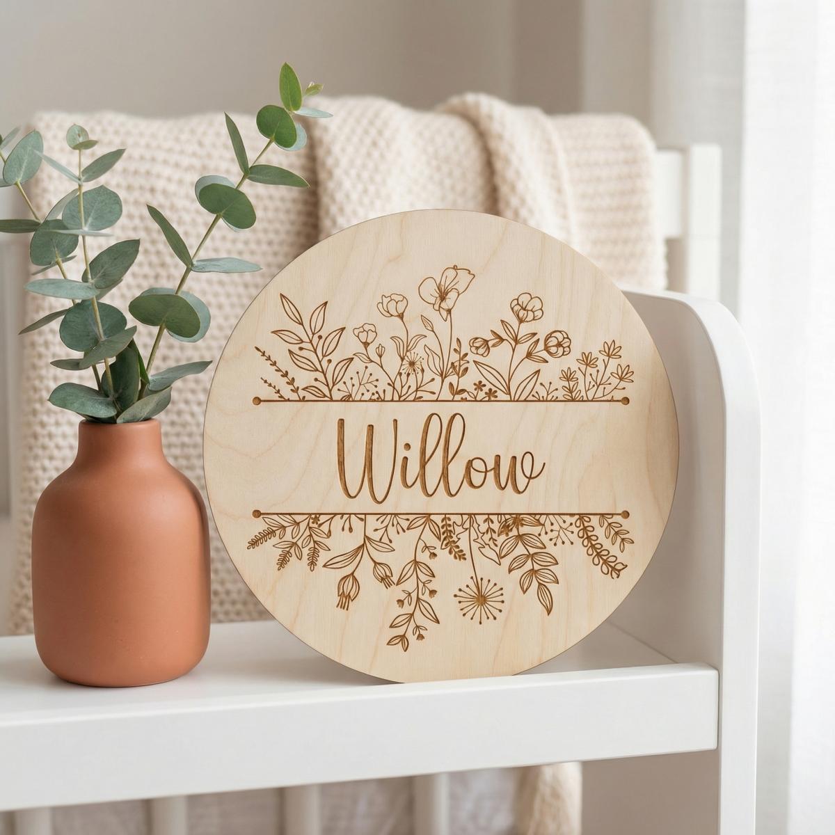 Targa Rotonda in Legno Persona - Baby Nursery Decor recensione e prezzo