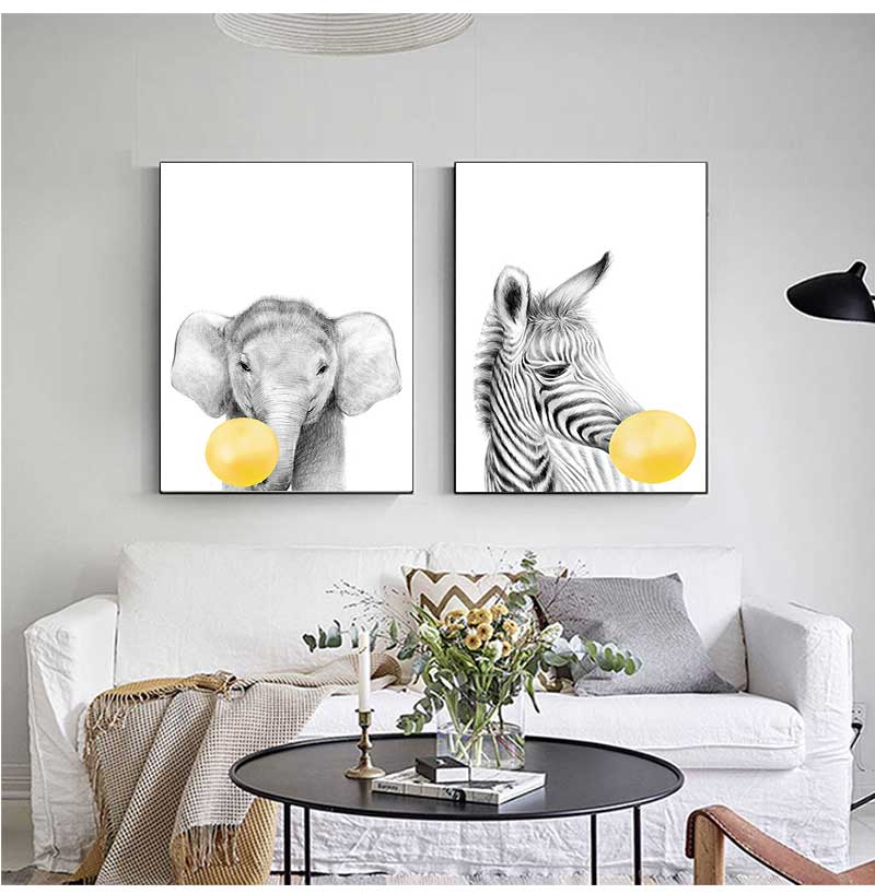 1 pz. Quadro su tela senza cor - Baby Nursery Yellow Walls recensione e prezzo