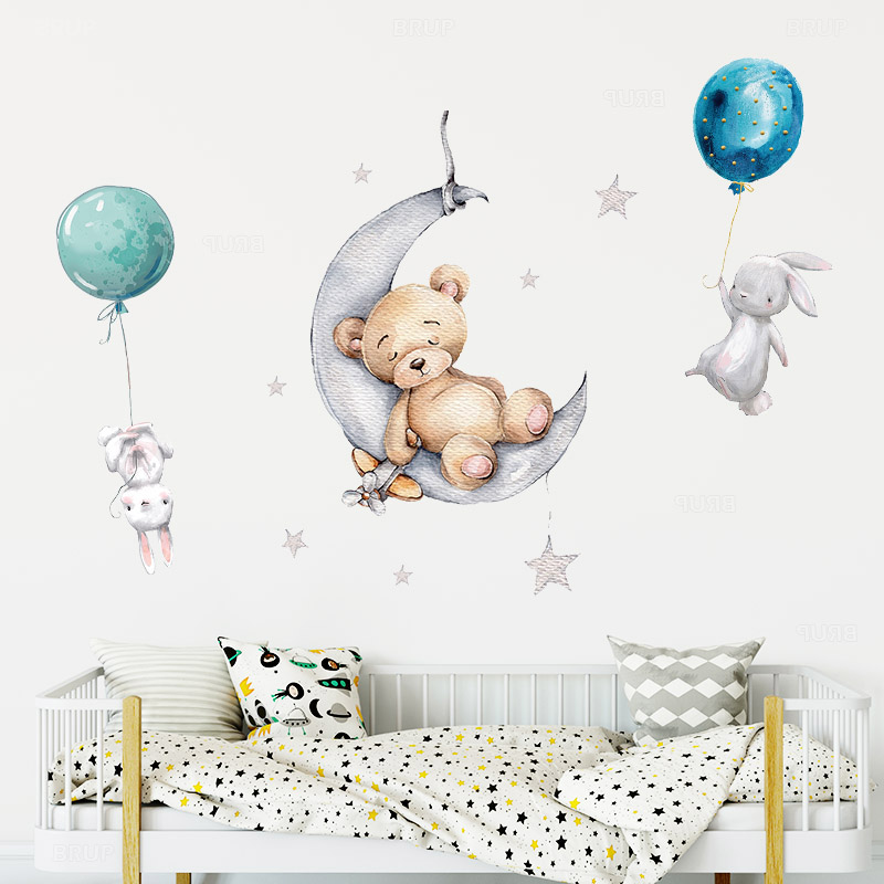 Acquerello palloncino coniglie - Baby Nursery Panelling recensione e prezzo