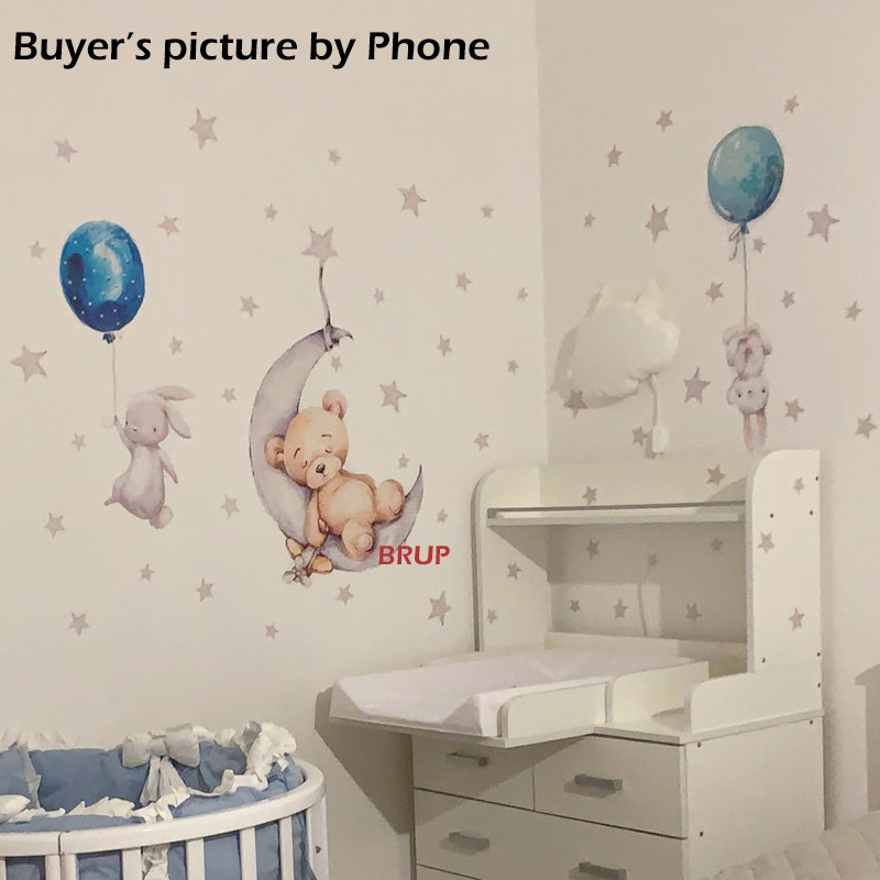 Acquerello palloncino coniglie - Baby Nursery Panelling recensione e prezzo
