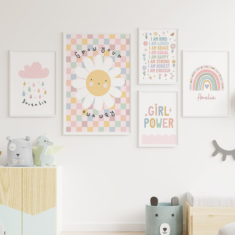 Sole Fiore Arcobaleno Nuvola C - Baby Nursery Prints recensione e prezzo